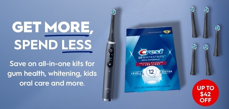 Save on all-in-one kits for gum health, whitening, kids oral care and more.