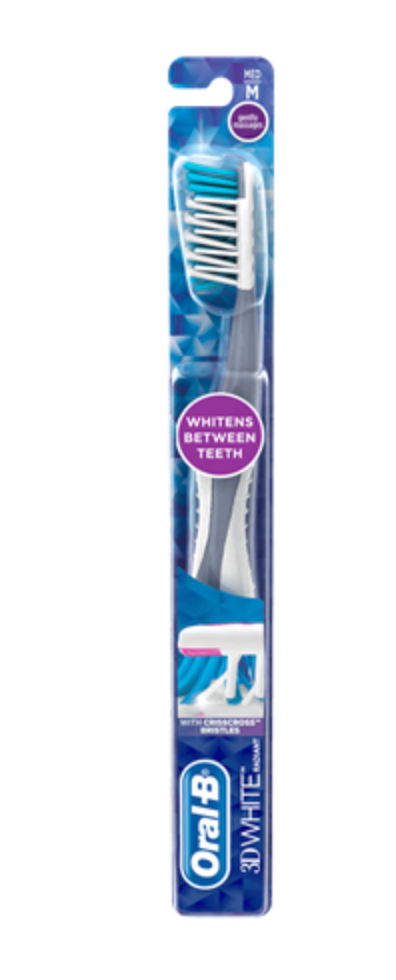 Oral B 3D White Radiant Manual Toothbrush | Crest White Smile
