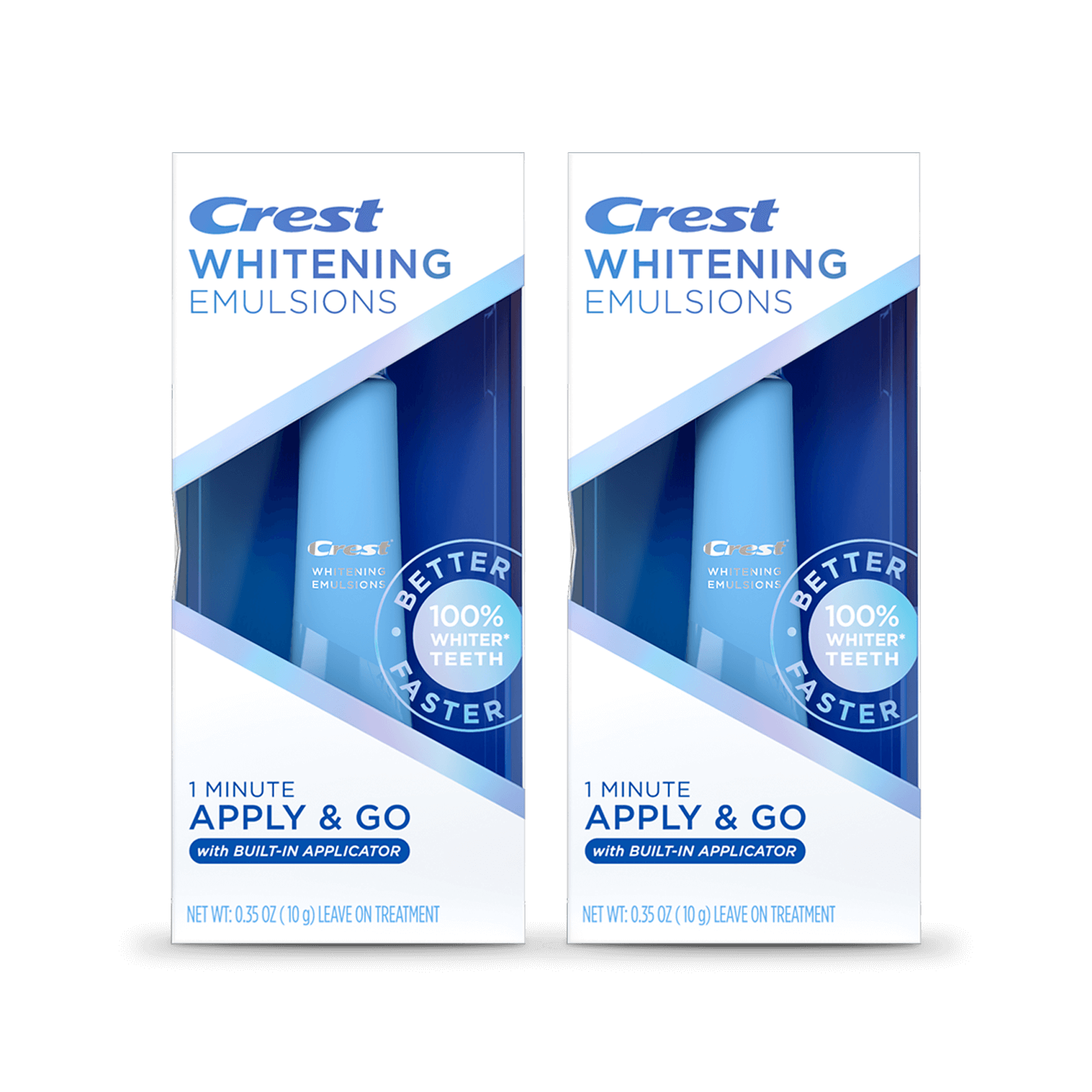 Crest Whitening Emulsions with Built-in Applicator Twin Pack