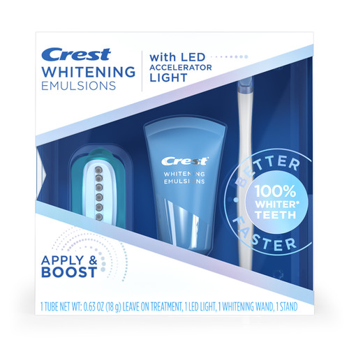 Crest Whitening Emulsions || Leave-on Teeth Whitening Kit with LED Light