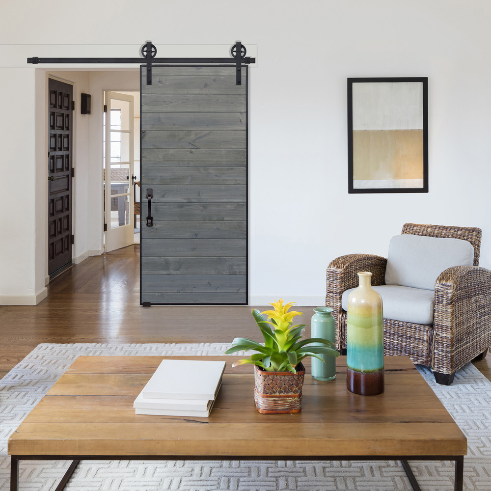 Horizontal Iron Plank Barn Door Barndoorz Com