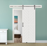  Door & Hardware Spotlight: Chevron MDF Two Piece Barn Door + Corona Barn Door Pull Handle