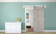 Barn Door Product Spotlight: Mid Rail Plank Barn Door + Vista Barn Door Pull Handle