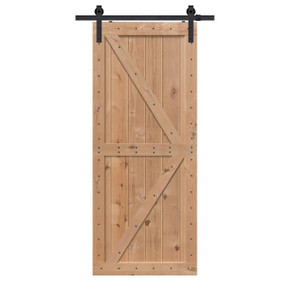 Unfinished Two Piece Double Z Barn Door 