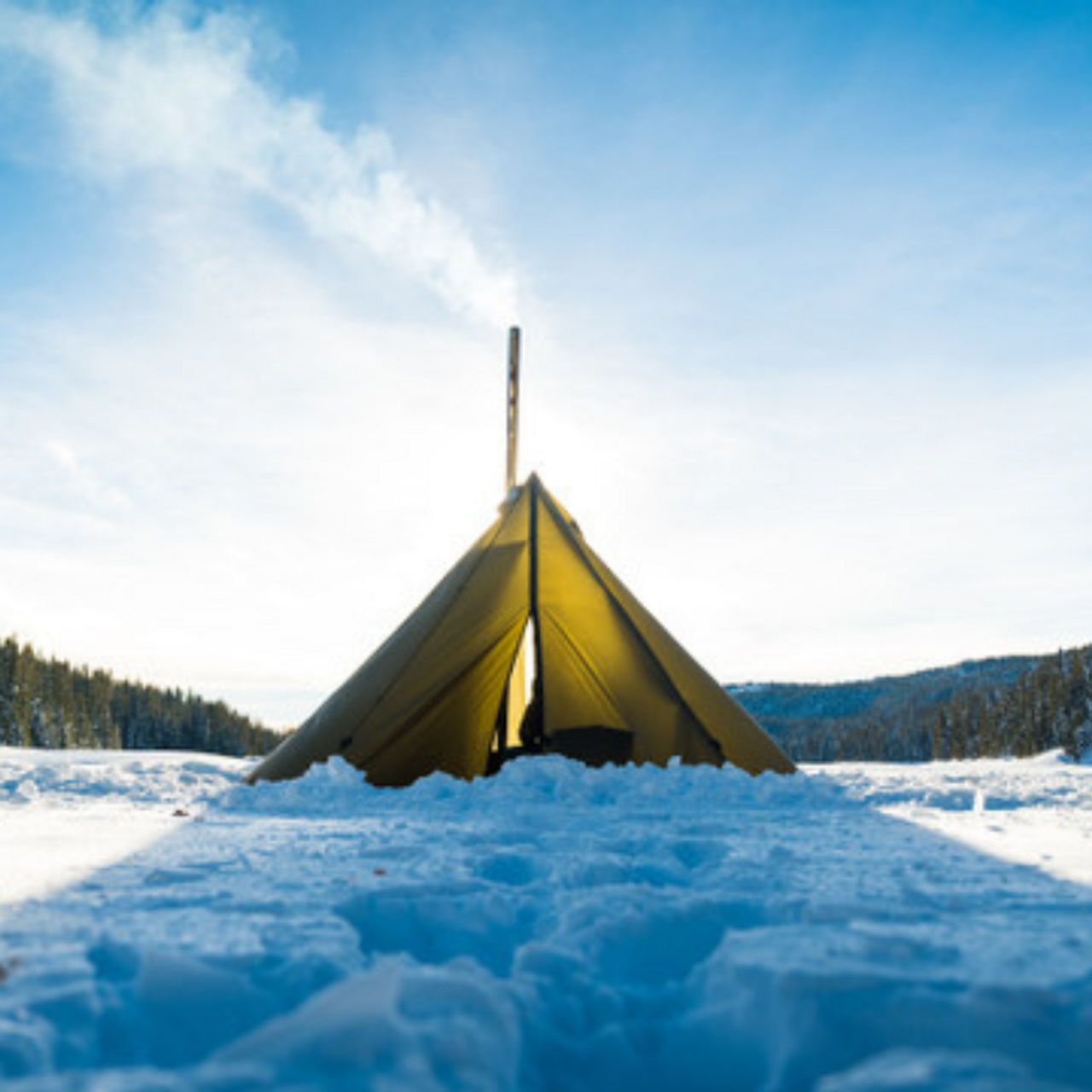 8 Person Ultralight Tipi Wood Stove Combo