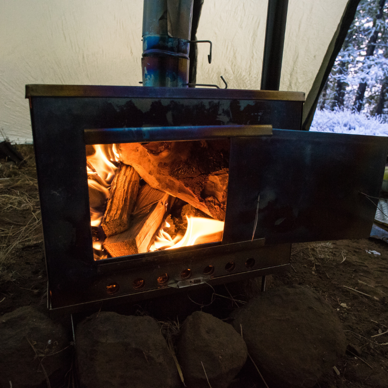 8 Person Ultralight Tipi Wood Stove Combo