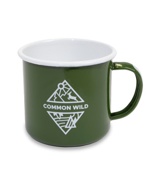 live wild enamel camping mug