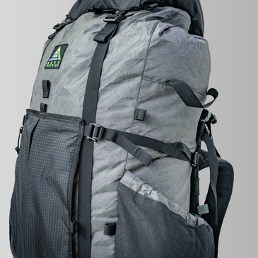 Goshawk 6300 tall UltraStretch side pocket detail, holds spotting scope or tripod, 20,000 cycle abrasion resistance, 4-way stretch fabric