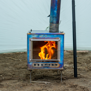 Glass door for xl tent stoves