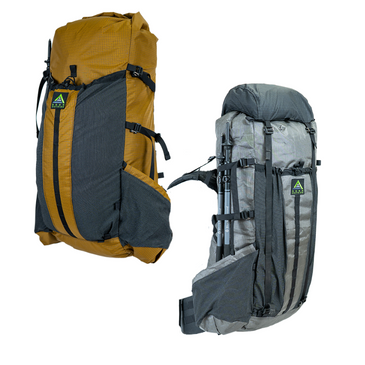 Divide 4800 backpack with included UltraGrid Top Lid attached, 79-liter capacity, rolltop closure covered, extra organizational storage