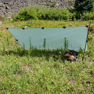 Tarp Set up On Hillside