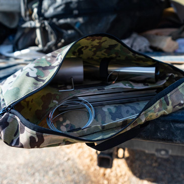 Camo Stove Bag on Tailgate