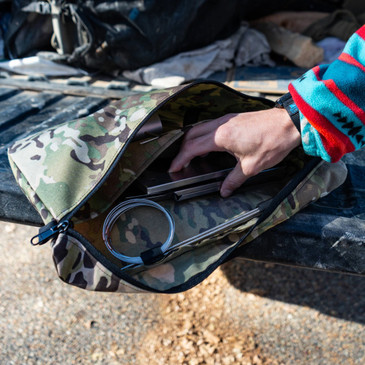 Camo Stove Bag on Tailgate