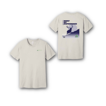 t-shirt With Elk and Built by experience saying