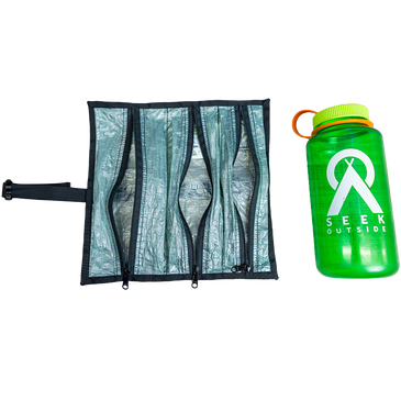 Dyneema Flat Roll next to Nalgene