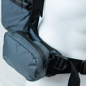 hipbelt pocket installed on hipbelt