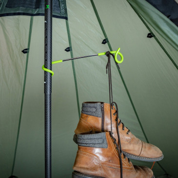 pole drying hook with boots