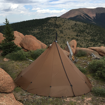 12 person brown hot tent