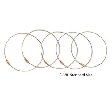 set of five 3 1/8 inch standard pipe rings