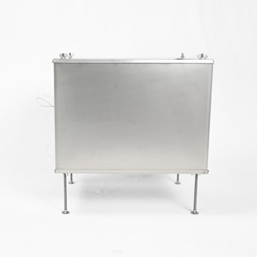 XL ultralight stove side view showing lightweight titanium side panels and flat cooking top