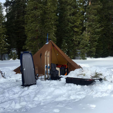 Redcliff Heated Shelter Winter Ski Pulk Trip