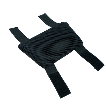 lumbar pad with Velcro straps for easy and secure attachment to hip belt
