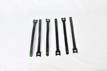 set of six straps to keep backpack webbing neat