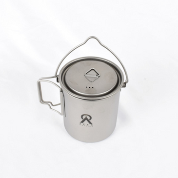 Seek Outside mug with wire bail handle for hanging over campfire