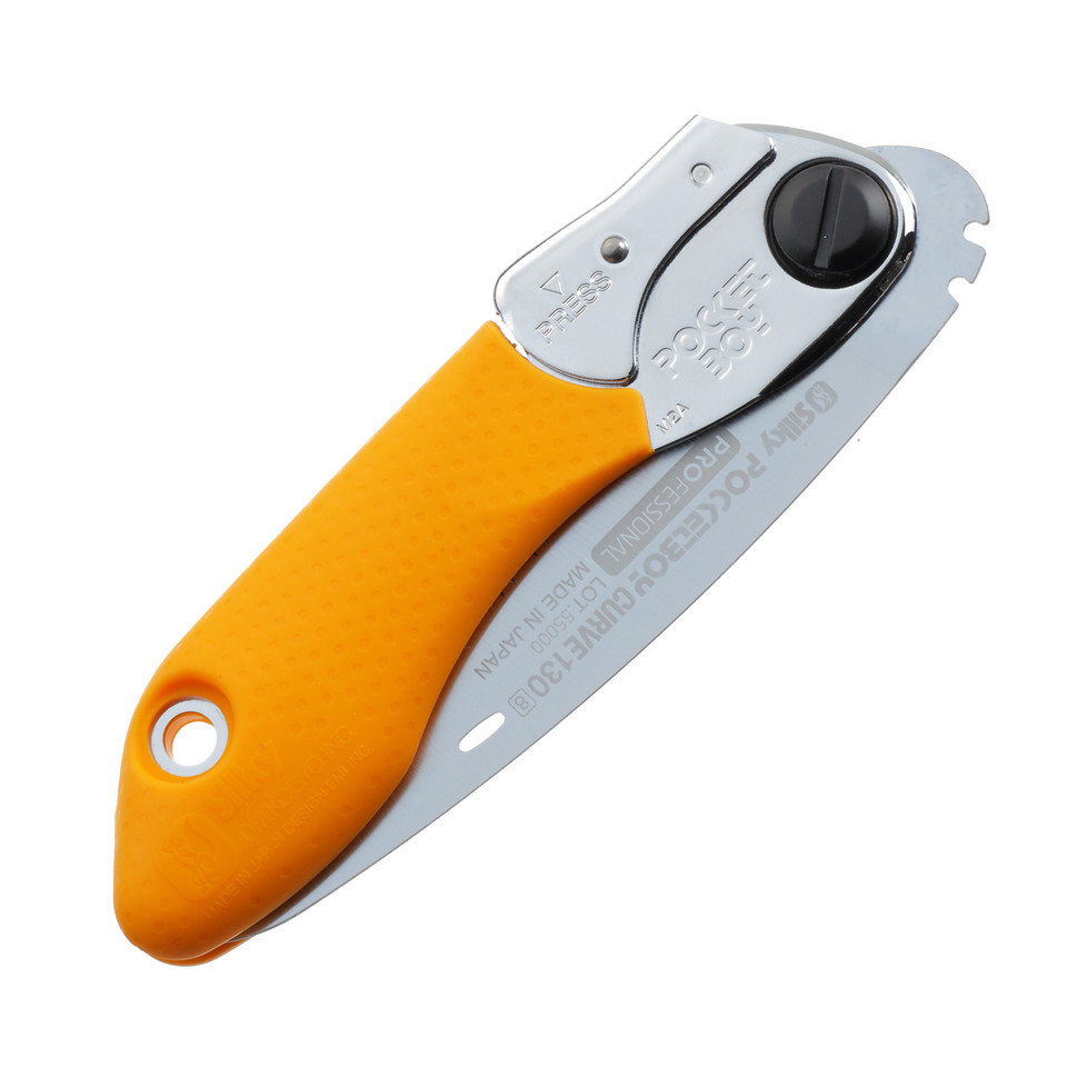 Silky Pocket boy folding saw with blade folded into rubber cushioned handle