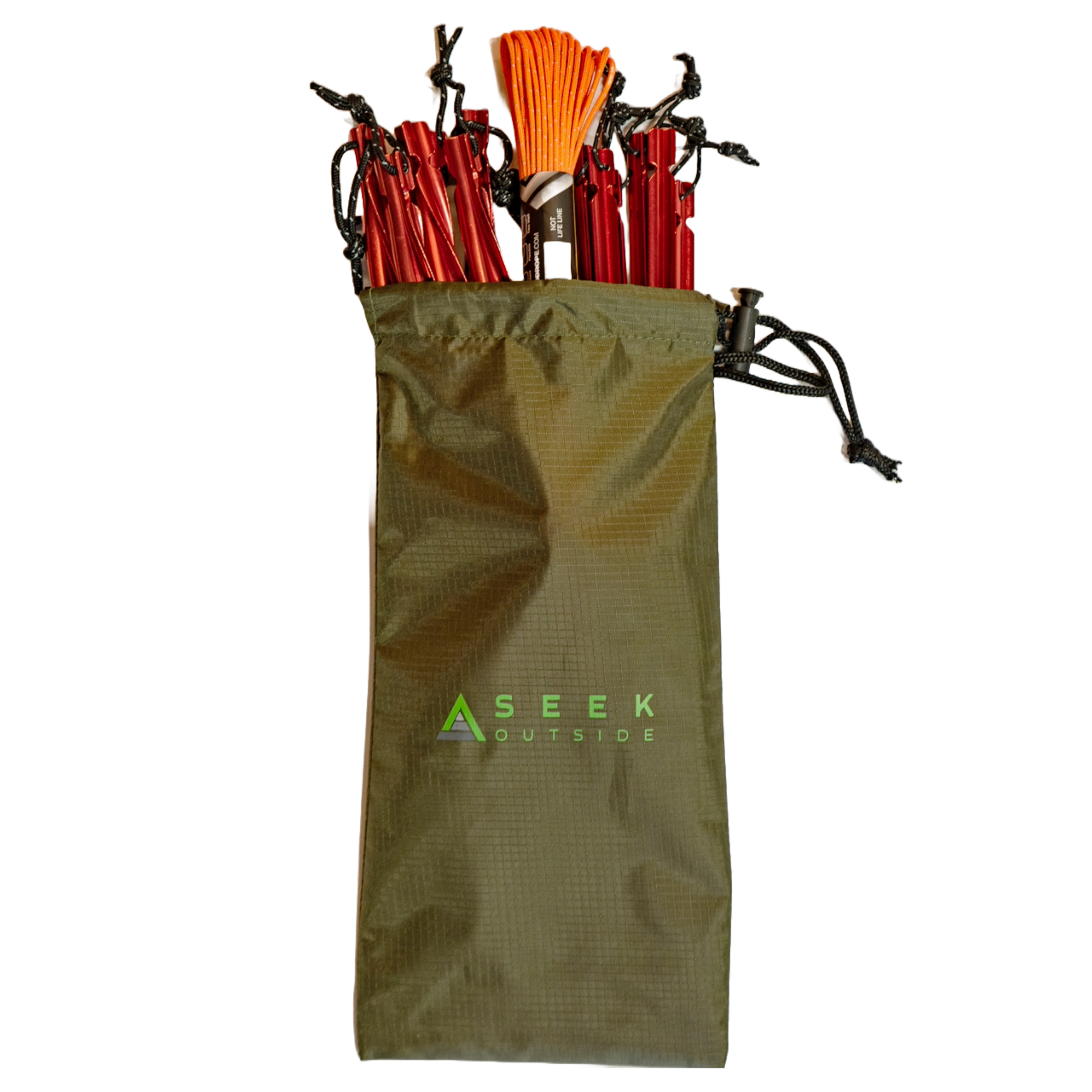 six MSR twisted stakes, reflective cordage, Stuff Sack