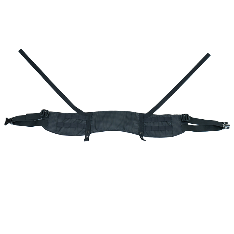 Seek Outside hipbelt, detached from bag on a white background