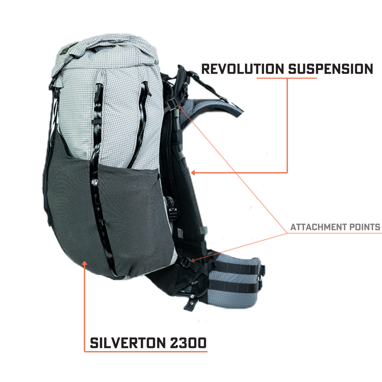 Silverton 2300 Cubic Inch Backpacking Pack. Avocado or Silverado Ultragrid 