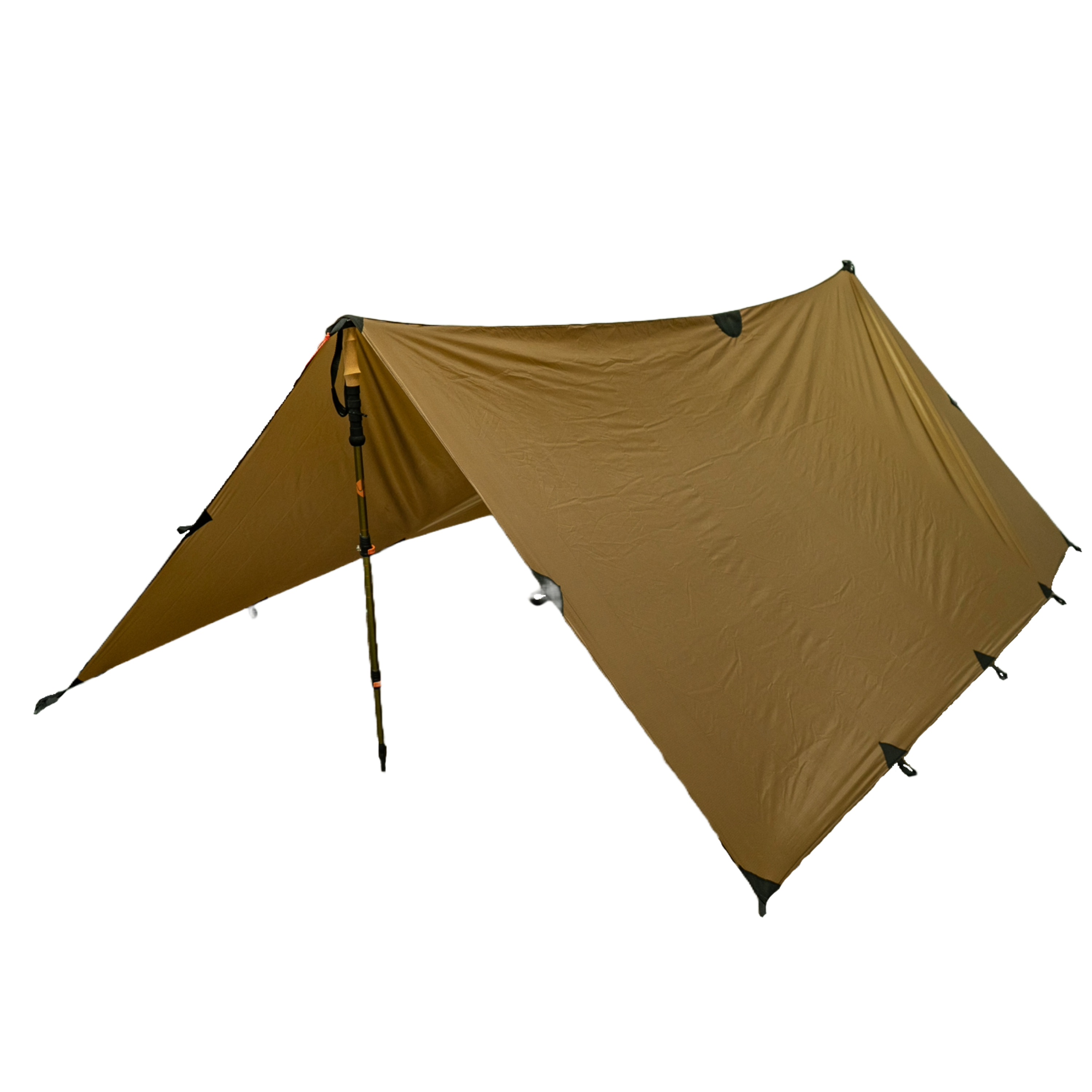 DSt tarp set up in A-Frame on a white background