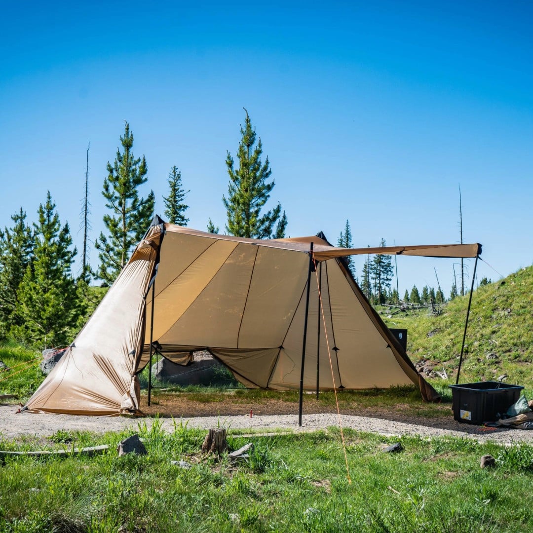 bookcliff shelter with awning system deployed
