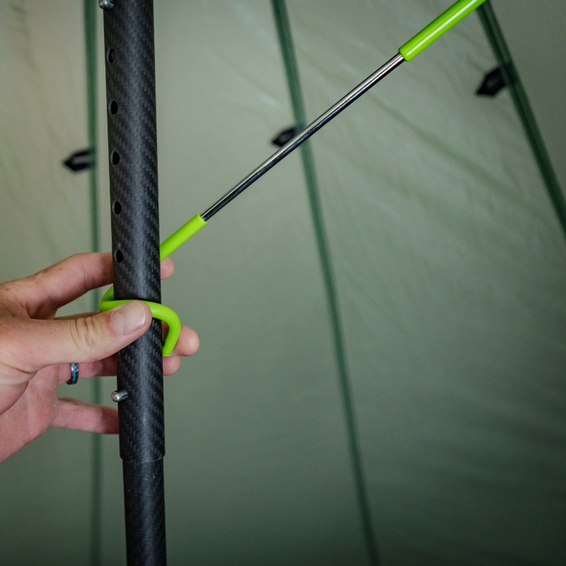 pole drying hook install