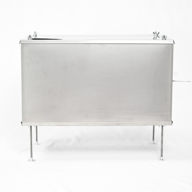 side view of titanium stove