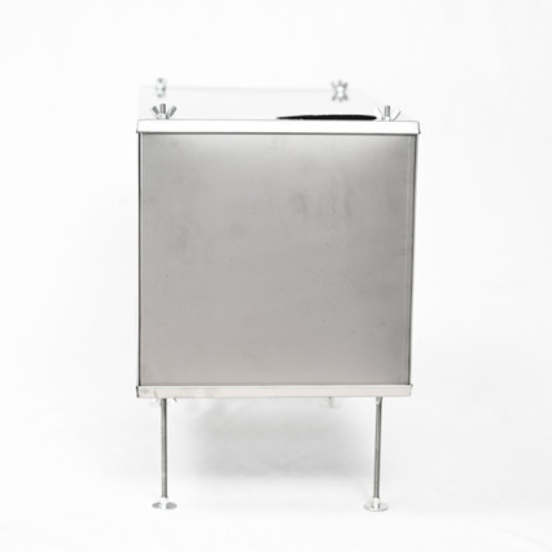 back view of titanium stove