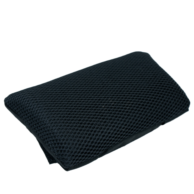 Close-up of 2.5 oz lumbar pad foam and fabric