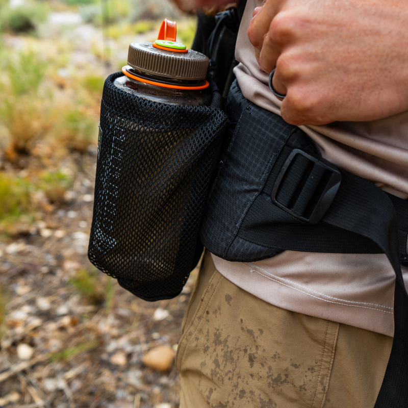 bottle holster used to secure Nalgene water bottle