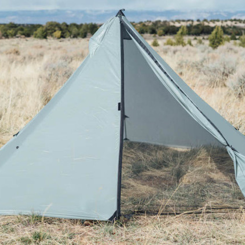 floorless cimarron tent with door open showing roomy interior