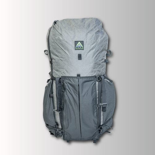 Seek Outside Goshawk 6300 backpack with Talon attachment system on front, 103-liter capacity, 45-inch unrolled height, Ultra 200X fabric