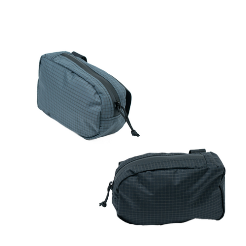 removable hip belt pockets detached from bag, on a white backgound