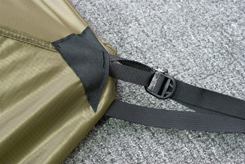 gatekeeper straps connected to stake loops on tent