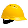 3M Hard Hat H-702V - Vented Yellow 4-Point Ratchet Suspension - 20 EA/Case