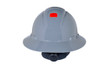 3M Full Brim Hard Hat H-808R-UV - Gray 4-Point Ratchet Suspension - with Uvicator - 20 EA/Case