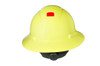 3M Full Brim Hard Hat H-809V-UV - Hi-Vis Yellow 4-Pt Ratchet Suspension - Vented - w/Uvicator - 20 EA/Case