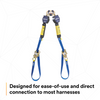 3M DBI-SALA Nano-Lok Tie-Back Twin-Leg Personal Self-Retracting Lifeline - Web - 9 ft - 3101374