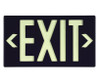 Globrite® Ecoexit Sign 100 Feet,Double Face W/Bracket Black 8.75X15.375