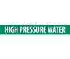 Pipemarker - High Pressure Water - 2X14 - 1 1/4 Letter - PS Vinyl - A1291G