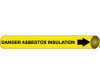 Pipemarker Precoiled - Danger: Asbestos Insulation B/Y - Fits 3/4"-1" Pipe - A4033